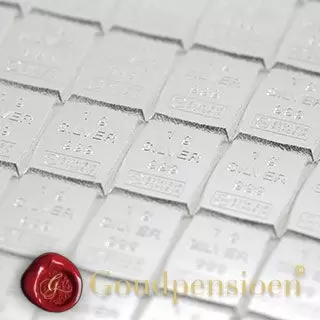 geeuwen weten Bruin 100 gram Combibar | afbreekbare zilverbaar | 100 x 1 gram zilver