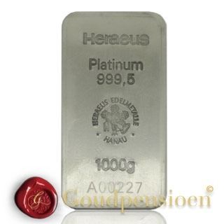 1 kilo platina baar 9995 1000g