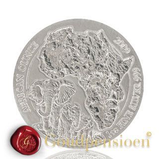1 Oz Rwanda Olifant 2009 zilveren munt in voorraad