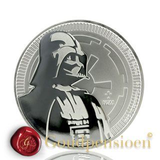 1 Oz Star Wars Darth Vader 2017 zilveren munt