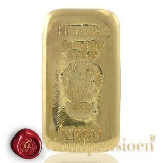 100 gram goud Heraeus gegoten baar