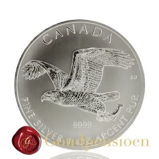 Bald Eagle zilver 1 Oz Bird of Pray 2014 munt in voorraad
