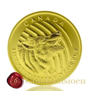 1 oz Call of Wild Howling Wolf 2014 gouden munt