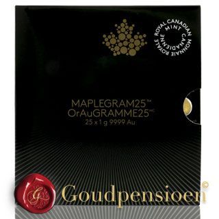 Maplegram25 Canada 25 x 1g gouden munten