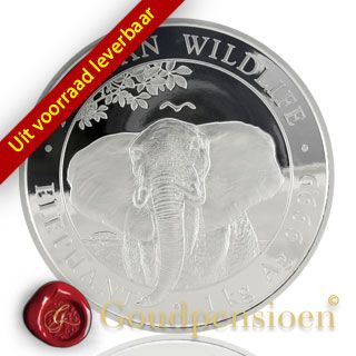 zuiden Iedereen Pacifische eilanden 1 Kilo Somalische Olifant 2021 | Zilveren Munt Kopen| African Wildlife Serie
