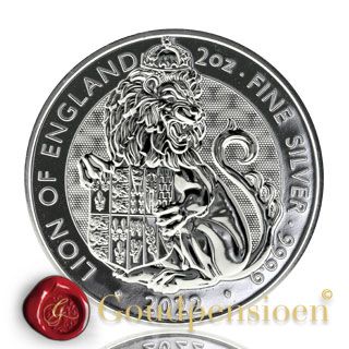2 Oz Lion 2022 silver coin | The Royal Tudor Beasts series